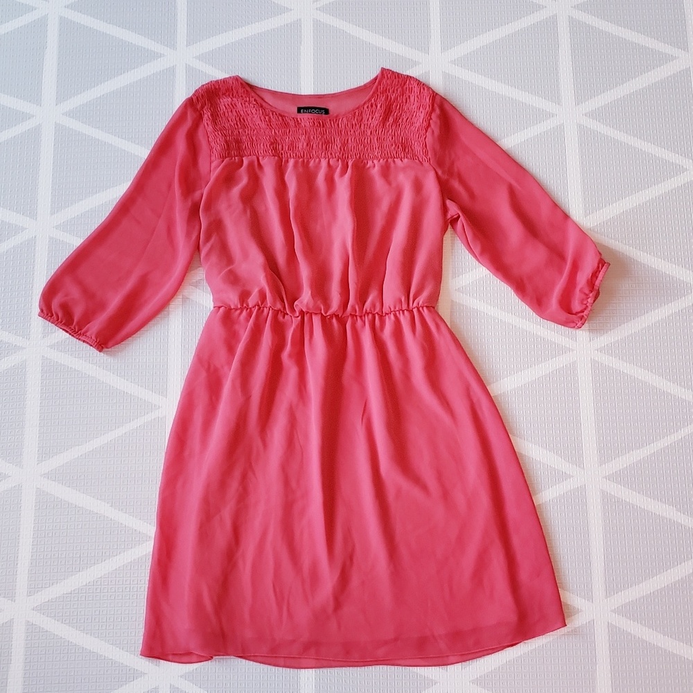 🛍Encouter Studio Coral Cinched Waist Dress
